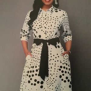 Black and White Polka Dot Dress- - - SOLD
